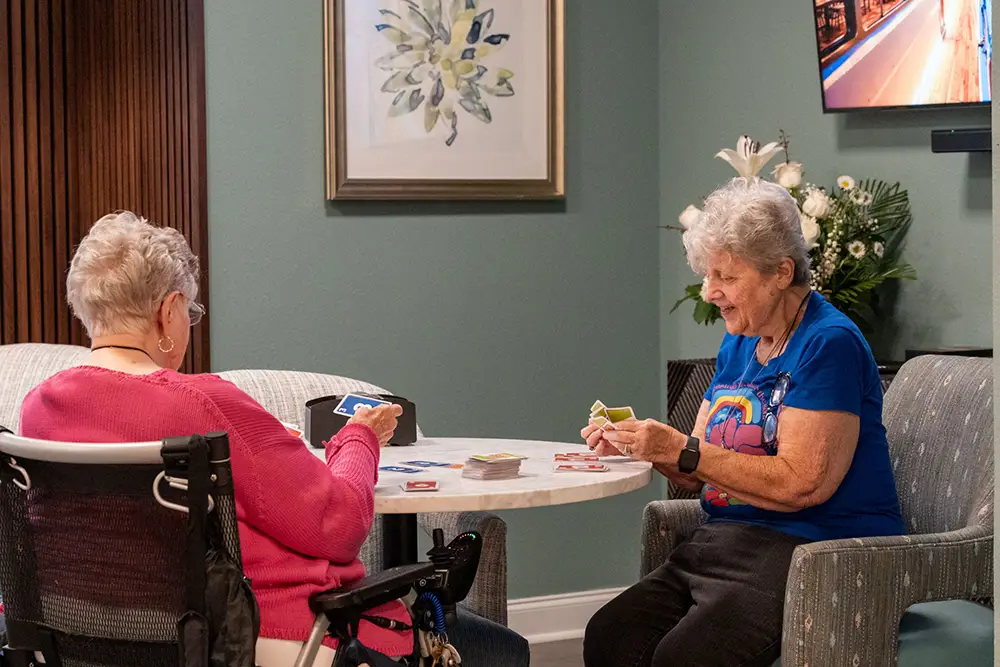 ladies playing cards Photo from the Sundale Senior Living Community